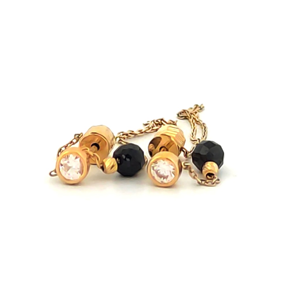 [353259] ARETE BARRIL CON CADENA Y ONIX